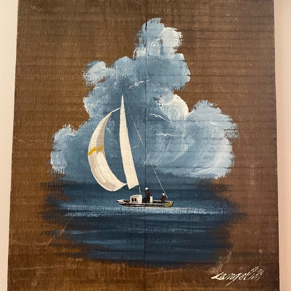 2 Beauty Art Oil Paint on Solid Wood Decor